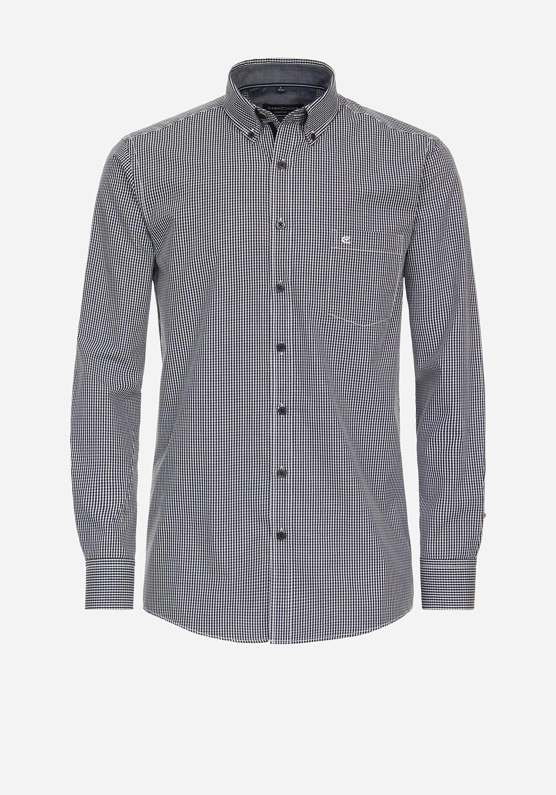 Casa Moda Gingham Shirt, Midnight Blue