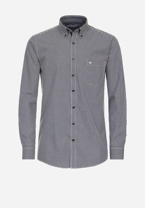 Casa Moda Gingham Shirt, Midnight Blue
