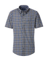 Casa Moda Gingham Short Sleeve Shirt, Navy Multi