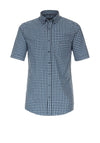 Casa Moda Gingham Short Sleeve Shirt, Blue & Black
