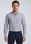Casa Moda Pinstripe Shirt, Navy