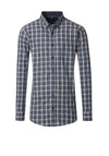 Casa Moda Plaid Shirt, Navy & Burgundy Multi