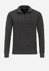 Casa Moda Quarter Zip Ribbed Sweater, Urban Chic Grey