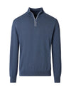 Casa Moda Quarter Zip Sweater, Chalk Blue