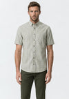 Casa Moda Stripe Short Sleeve Shirt, Green
