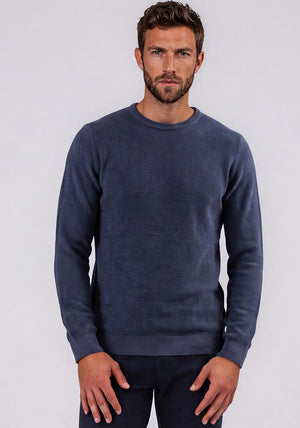 Casa Moda Textured Knit Sweater, Dark Navy