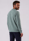 Casa Moda Textured Knit Quarter Zip Sweatshirt, Green