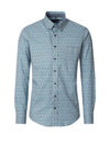 Casa Moda Twill Cotton Print Shirt, Blue Multi