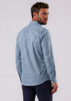 Casa Moda Twill Cotton Print Shirt, Blue Multi