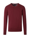Casa Moda Pima Cotton V-Neck Sweater, Wine