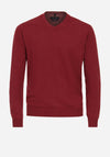 Casa Moda V Neck Sweater, Dark Roan Rouge