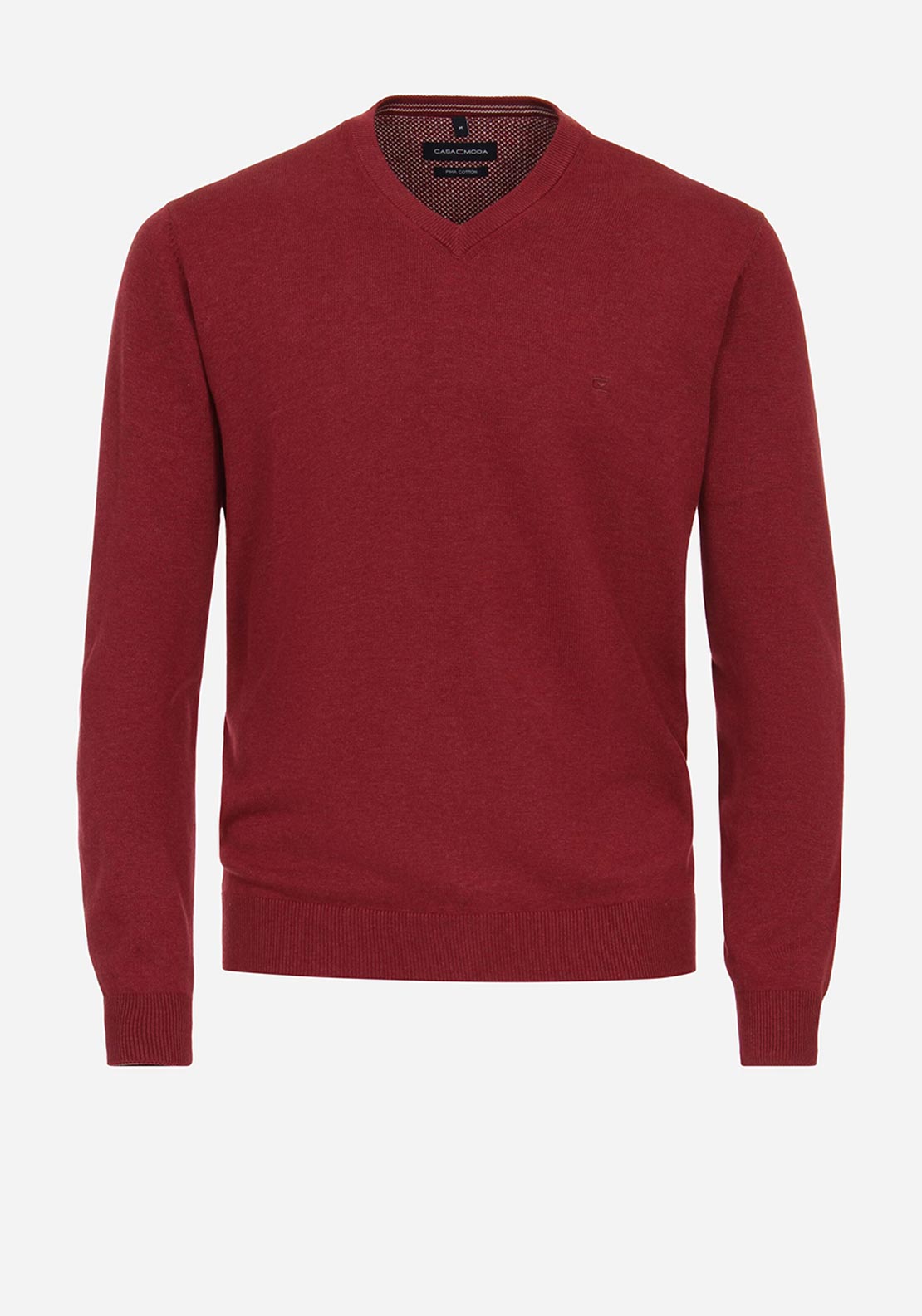 Casa Moda V Neck Sweater, Dark Roan Rouge