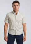 Casa Moda Woven Print Short Sleeve Shirt, Yellow Multi