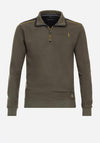 Casa Moda Yellow Contrast Quarter Zip Sweatshirt, Thyme