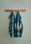 Catherine Lansfield Set of 2 Christmas Nutcracker Tea Towels, Green