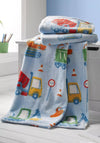 Catherine Lansfield Digger Dreams Kids Throw, Blue