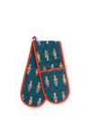 Catherine Lansfield Christmas Nutcracker Double Oven Glove, Green