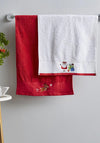 Catherine Lansfield Santa’s Reindeer and Christmas Presents Pair of Guest Towels