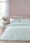 AVEBURY FLORAL DUCK EGG QUILT SET DB