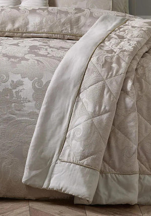 OPULENT JACQUARD CHAMPAGNE BEDSPREAD