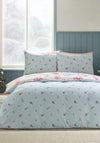 Catherine Lansfield Christmas Bows & Bells Reversible Duvet Cover Set, Pink