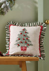 FILLED CHRISTMAS TREE GREEN CUSHION