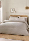 Catherine Lansfield Crinkle Texture Duvet Cover Set, Natural