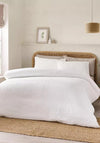Catherine Lansfield Crinkle Texture Duvet Cover Set, White