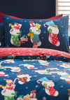 Catherine Lansfield Christmas Elves Reversible Duvet Cover Set, Navy