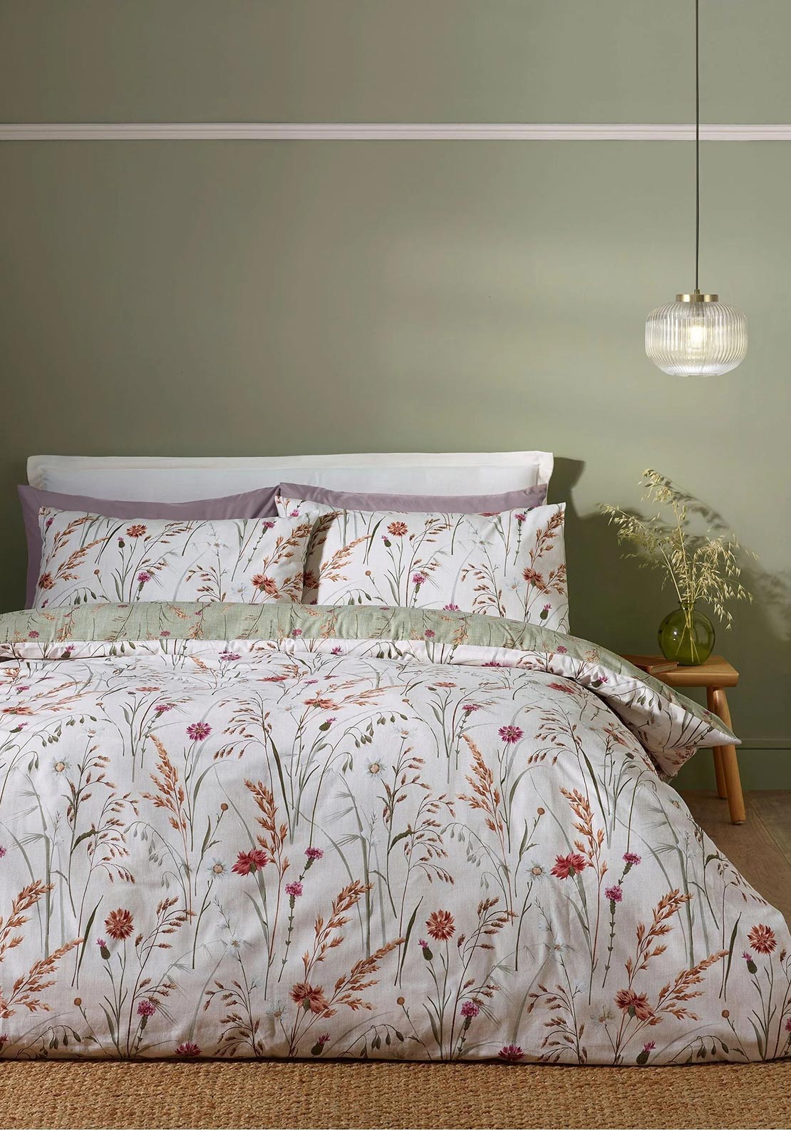 Catherine Lansfield Grasmere Floral Brushed Cotton Duvet Cover Set