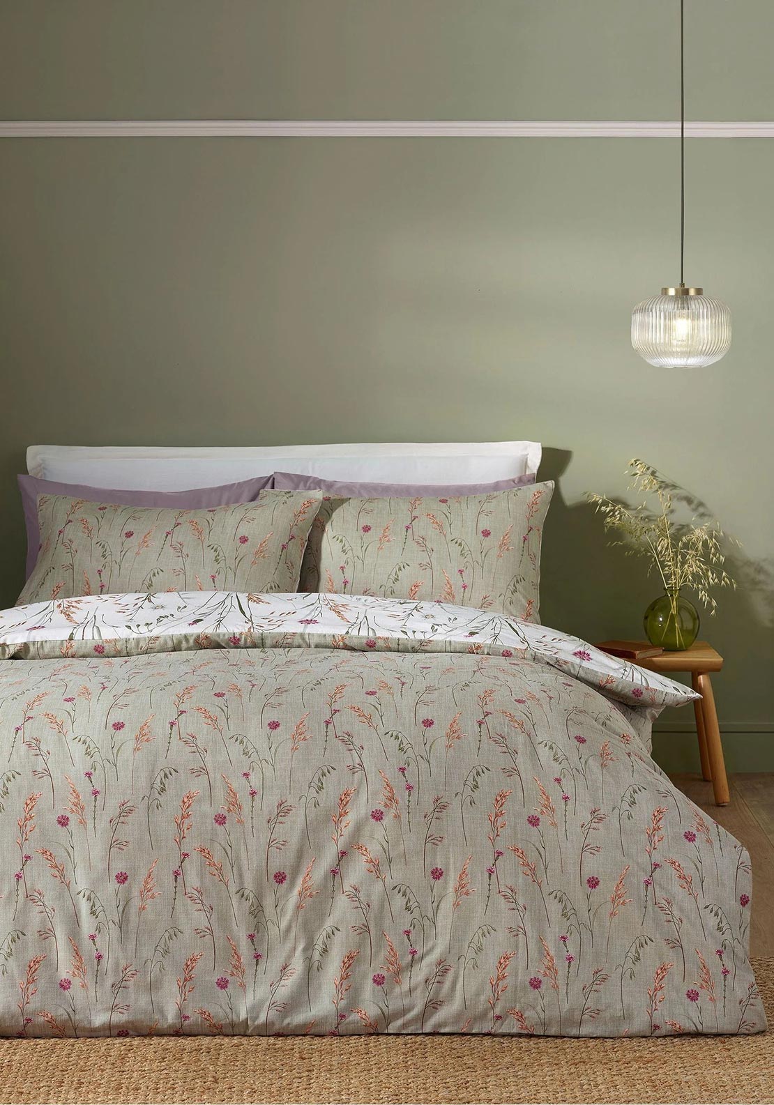 Catherine Lansfield Grasmere Floral Brushed Cotton Duvet Cover Set