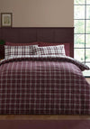 Catherine Lansfield Kelso Check Reversible Duvet Cover Set, Wine