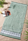 PALM TREES GREEN BEACH TOWEL