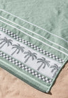 PALM TREES GREEN BEACH TOWEL