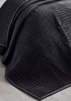 VELVET PINSONIC BLACK BEDSPREAD 220 X 220