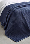 VELVET PINSONIC NAVY BEDSPREAD 220 X 220