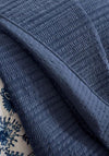 VELVET PINSONIC NAVY BEDSPREAD 220 X 220