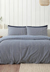 Catherine Lansfield Brushed Cotton Stripe Duvet Cover Set, Navy