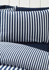 Catherine Lansfield Brushed Cotton Stripe Duvet Cover Set, Navy