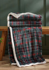 TARTAN CHECK RED GREEN QS THROW