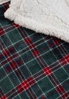 TARTAN CHECK RED GREEN QS THROW