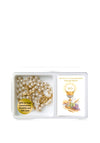CBC First Communion Glass Pearl Rossary Beads & Booklet