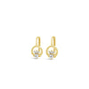 Seala CZ Claddagh French Drop Earrings, Gold