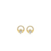 Seala CZ Claddagh 10mm Stud Earrings, Gold