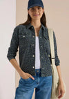 Cecil Leopard Denim Jacket, Green