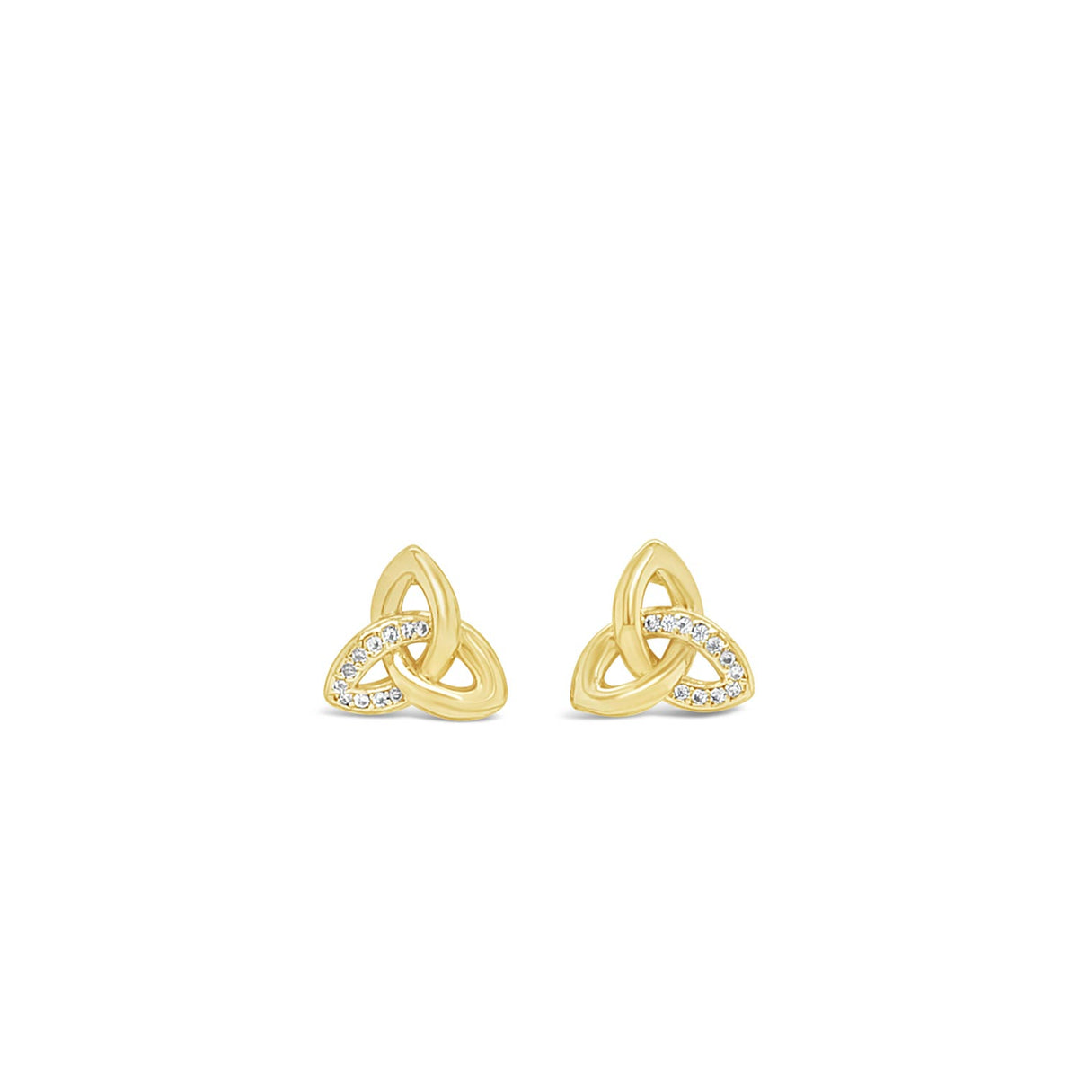 Seala Trinity Knot Stud Earrings, Gold