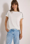 Cecil Stripe Detail Cotton-blend T-Shirt, White