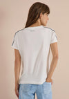 Cecil Stripe Detail Cotton-blend T-Shirt, White