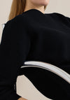 Cecil Boat Neckline Textured Sweater, Navy