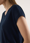 Cecil V Neck Short Sleeve T-Shirt, Navy